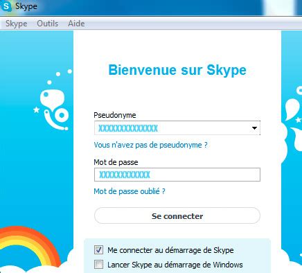 skype connexion.
